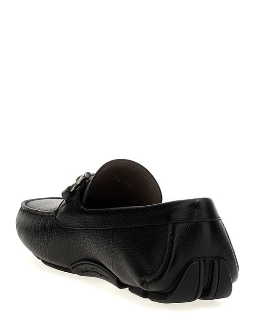 Ferragamo Black 'Driver' Loafers for men