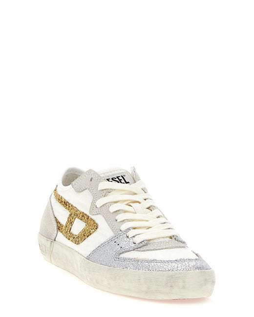 DIESEL White 'S-Leroji D-1 Low' Sneakers