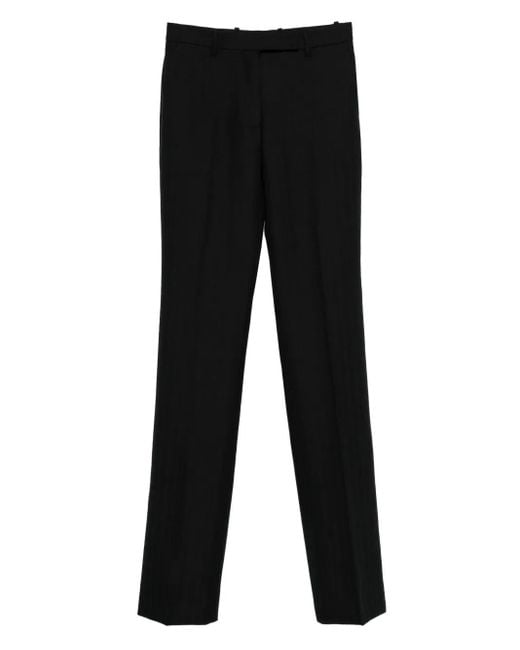 Tom Ford Black Sharp Herringbone Tailored Straight Leg Trousers