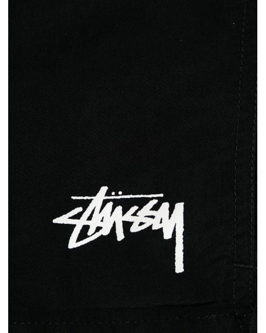 Stussy Black Logo Swimwear Sea Clothing for men