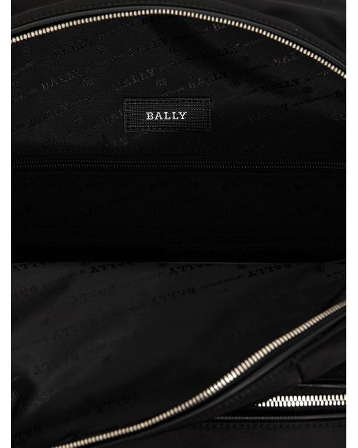 Logo Nylon Backpack Zaini Nero di Bally in Black da Uomo