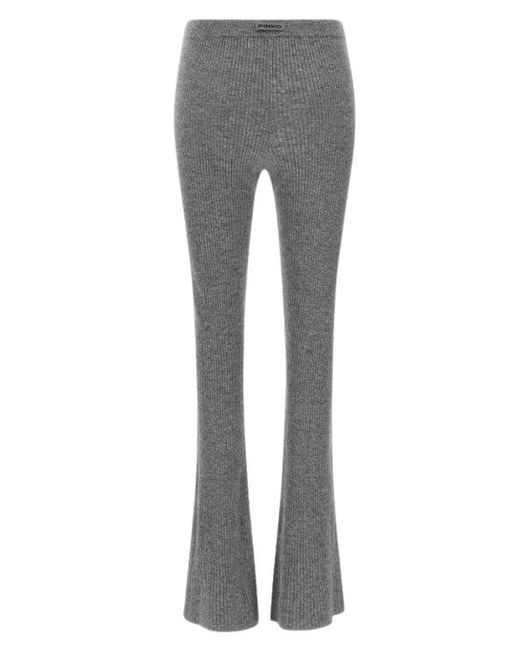 Pinko Gray Wo Nylon Trousers