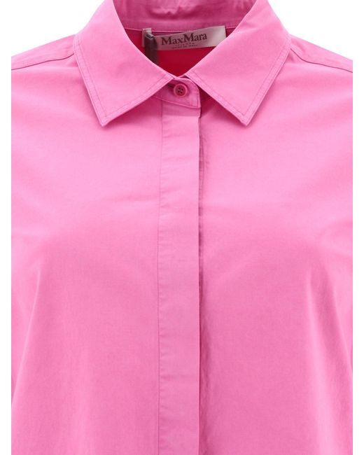 Camicia aderente Stretch Tela di Max Mara in Pink