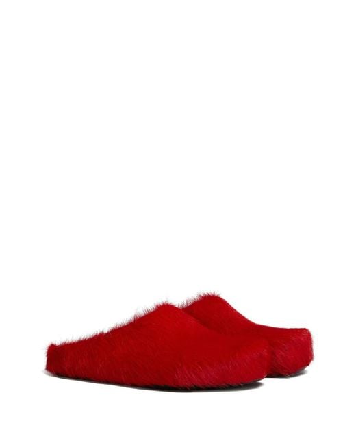 Marni Red Slippers Fussbet Sabot for men