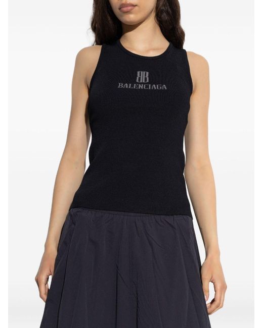 Balenciaga Black "nano Bb" Tank Top