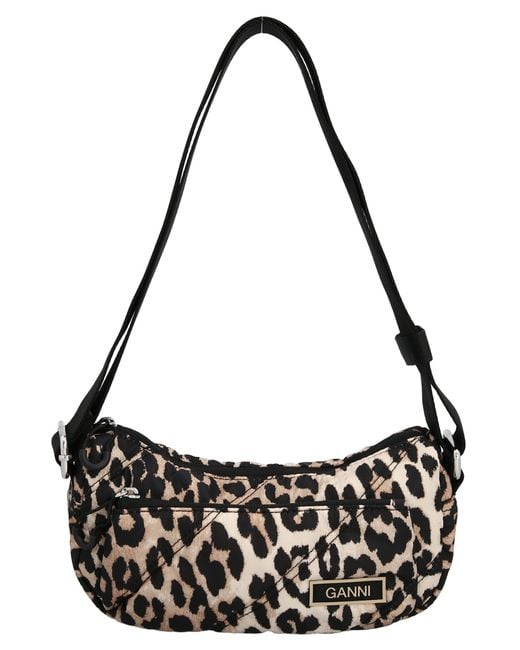 Ganni 'quilted' Crossbody Bag in Black Lyst