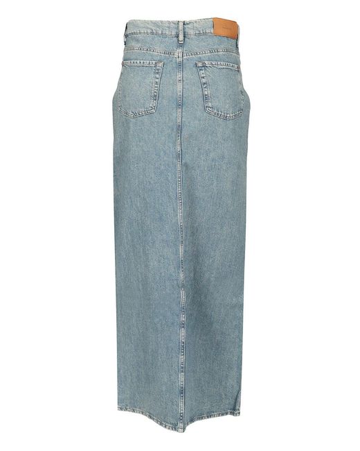 Long Maxi Skirt Gonne Light-Donna di 7 For All Mankind in Blue