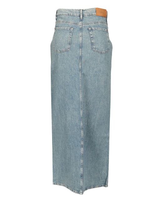 7 For All Mankind Blue Long Maxi Skirt Skirts Light