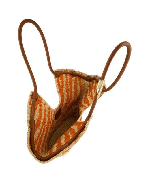 Zimmermann Orange Silk Tote Bags