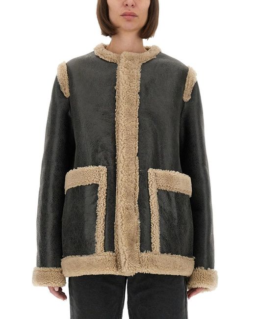 Shearling Jacket-Donna di MM6 by Maison Martin Margiela in Black