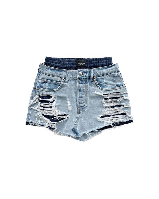Alexander Wang Blue Denim Asymmetric & Draped Skirts