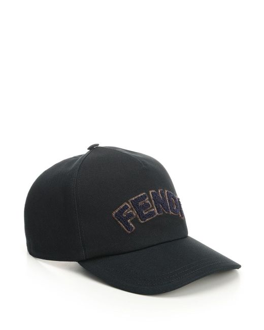 Fendi Blue Patch Cap for men