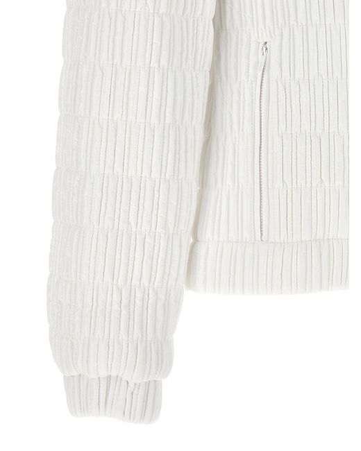 Quilted Bomber Jacket Giacche Bianco di Ferragamo in White