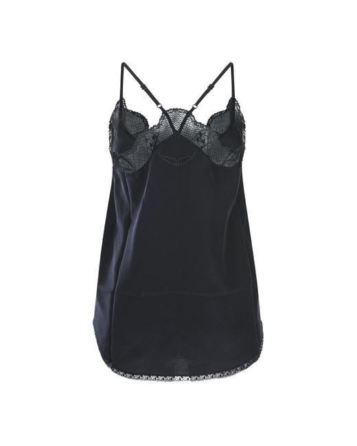 Zadig & Voltaire Black Silk Top