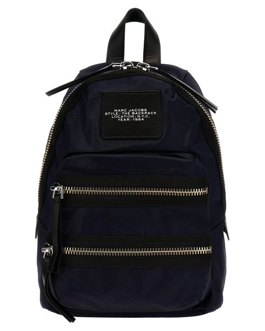 Marc Jacobs The Biker Nylon Medium Backpacks Blue in Black Lyst