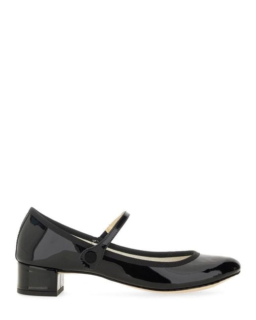 Repetto Black Rose Pump Mary Jane