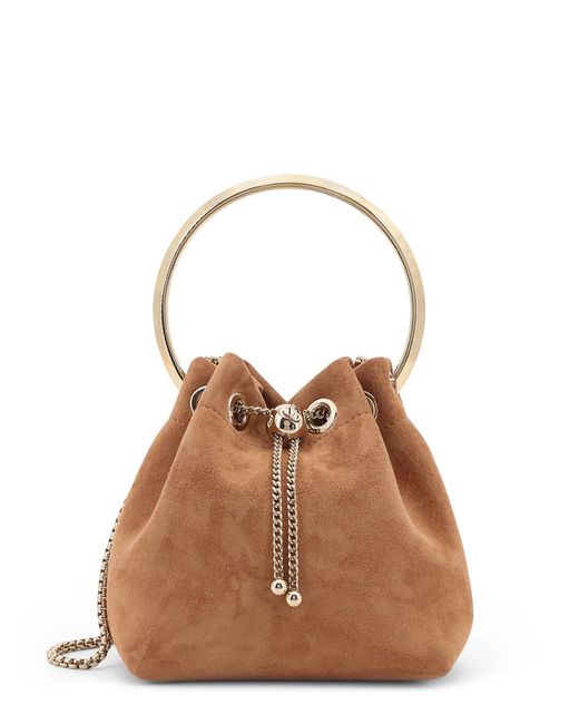 Jimmy Choo Brown Bon Bon Suede Bag
