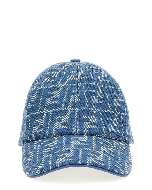 【フェンディ】FF monogram cap FENDI brown Forever FF monogram yellow trim beak baseball