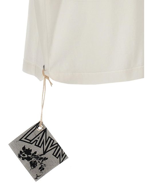 Logo Print T Shirt Bianco di Lanvin in White da Uomo