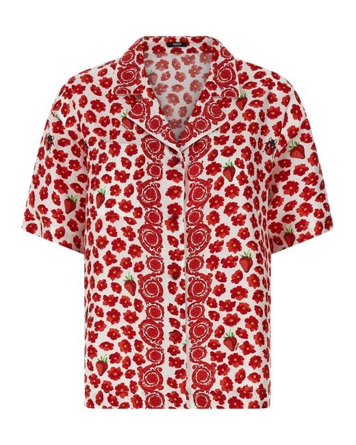 Versace Red Silk Shirt