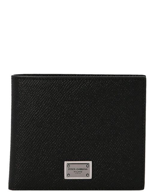 Brieftasche mit Logo -Plaque di Dolce & Gabbana in Black da Uomo