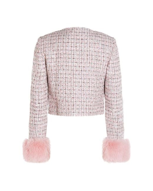 Self-Portrait Pink Jackets Light And Natural