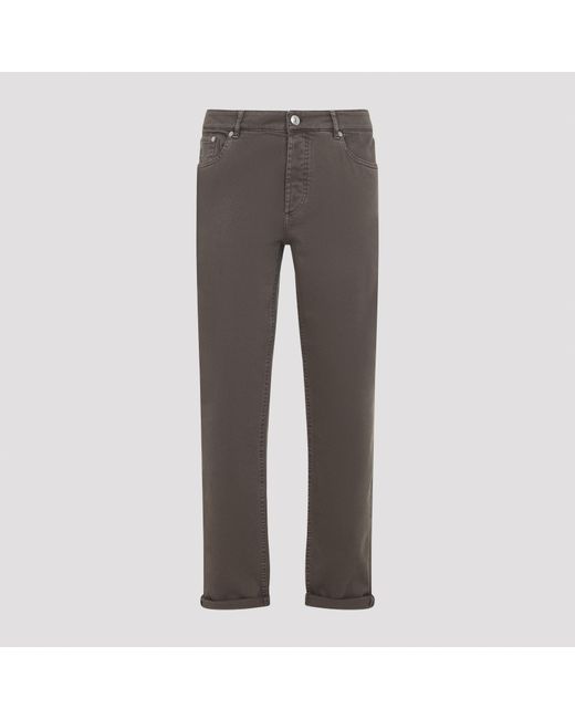 Brunello Cucinelli Gray Jeans Nude & Neutrals for men