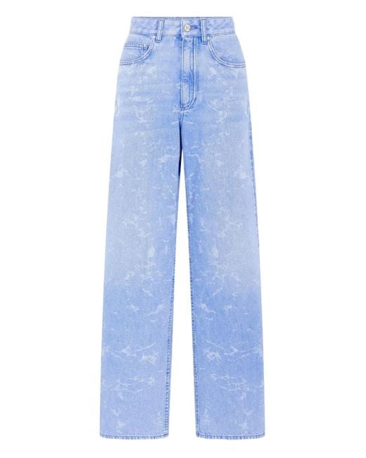 Jeans Con Effetto Schiarito-Donna di Rabanne in Blue