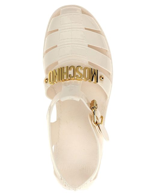 moschino white sandals