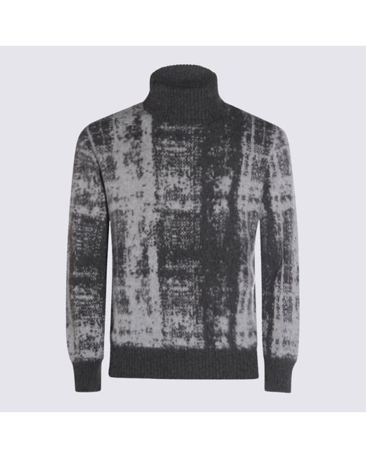Piacenza Cashmere Gray Sweaters Fantasia for men