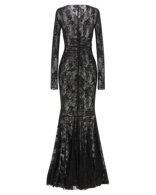 Norma Kamali Black Mermaid Lace Dress