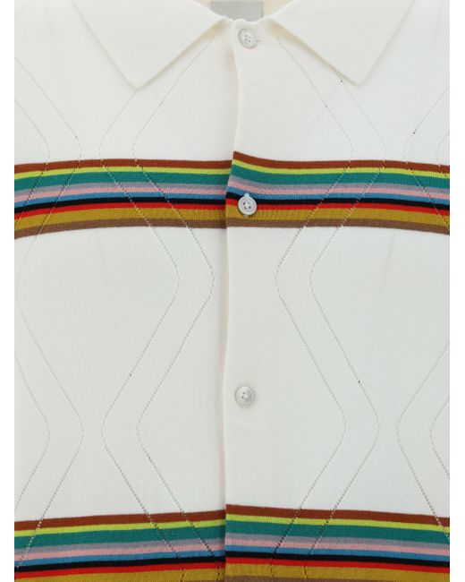 Paul Smith Multicolor Knitted Ss Shirt for men