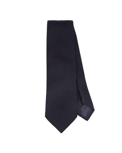 Cravatta di seta blu navy di Tagliatore in Blue da Uomo
