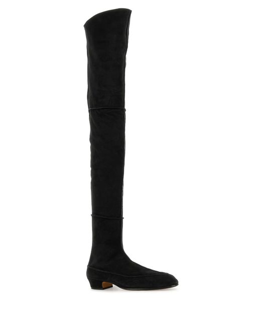 The Row Black Suede Awar 25 Over-The-Knee Boots