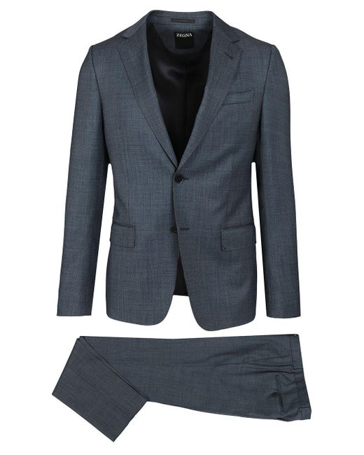 Zegna Air Force Blue Wool Dress Dresses Blue for men