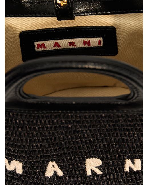 Marni Black Tropicalia Micro Hand Bags