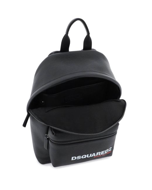 DSquared² Black Bob Backpack for men