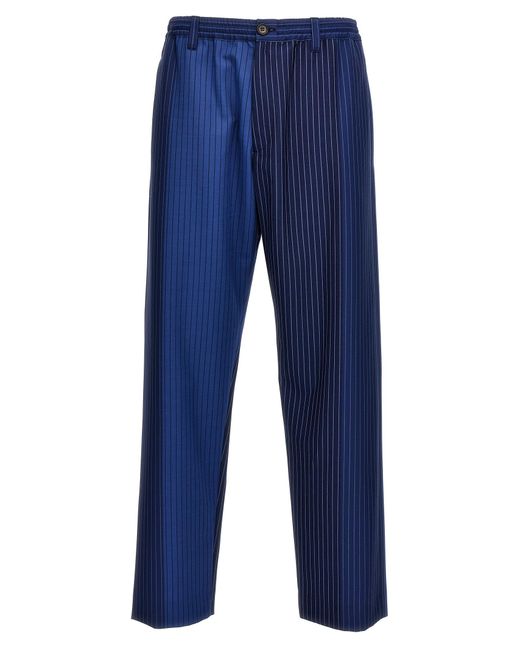 Striped Pantaloni Blu di Marni in Blue da Uomo