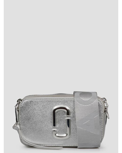 Marc Jacobs Gray The Metallic Snapshot Bag