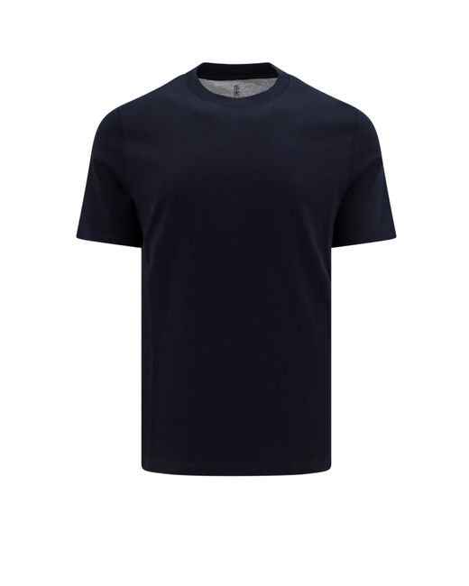 Brunello Cucinelli Blue T-Shirt for men