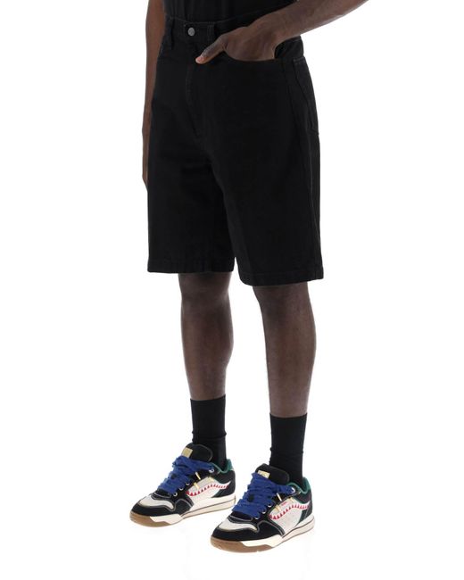 Carhartt Black Landon Denim Shorts for men