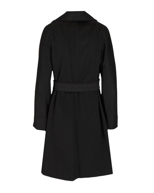 Max Mara Black Wool Dressing Gown Coat Coats