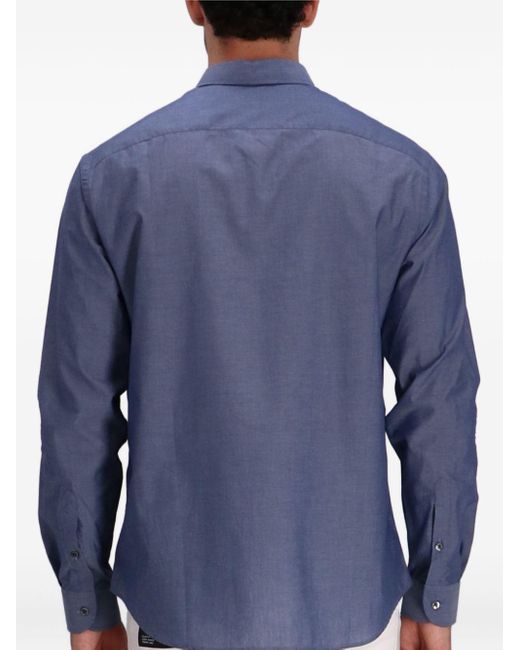 Emporio Armani Blue Cotton Shirt for men