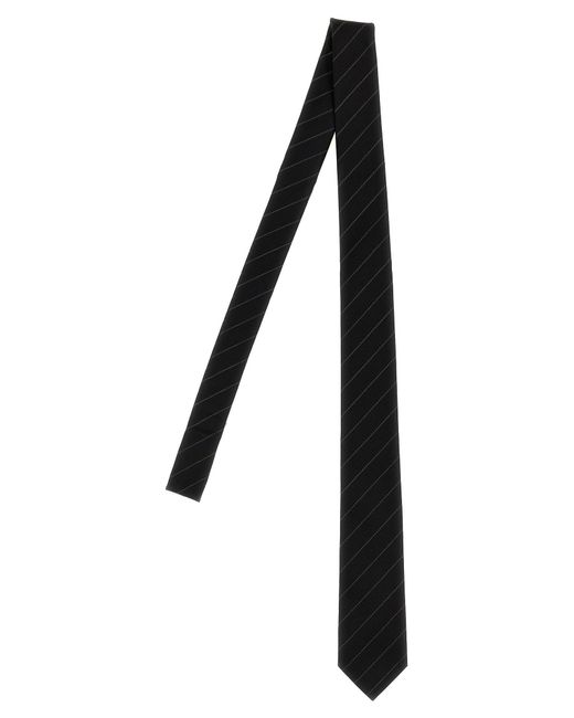 Saint Laurent Black Striped Tie Ties, Papillon for men