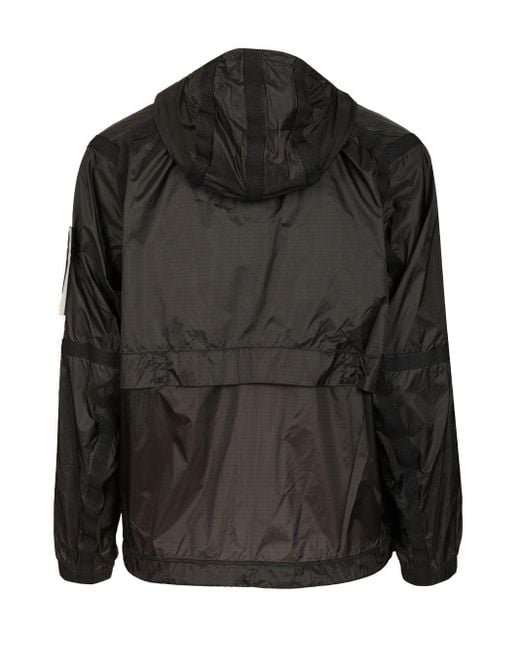Stone Island Black Light Hooded Jacket for men