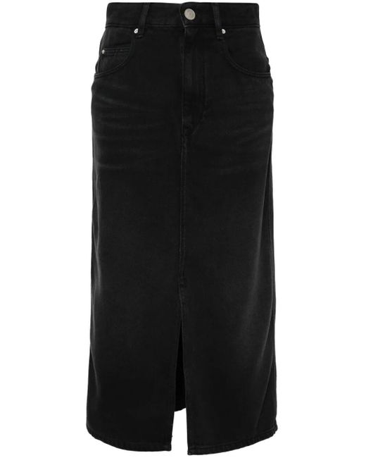 Gonna Denim Midi Tilauria di Isabel Marant in Black