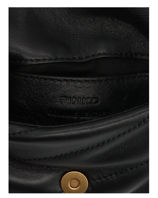 Pinko Love Micro Puff Crossbody Bags Black