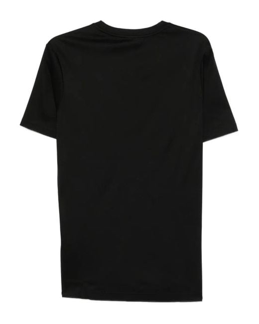 Paul & Shark Black Logo-Print Cotton T-Shirt for men