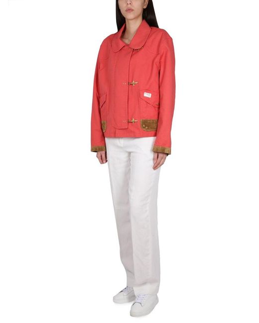 Fay Red Caban Jacket 3 Hooks