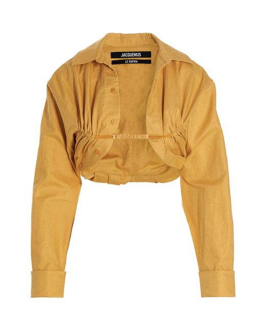 Jacquemus Yellow Ma Viscose Shirt, Blouse
